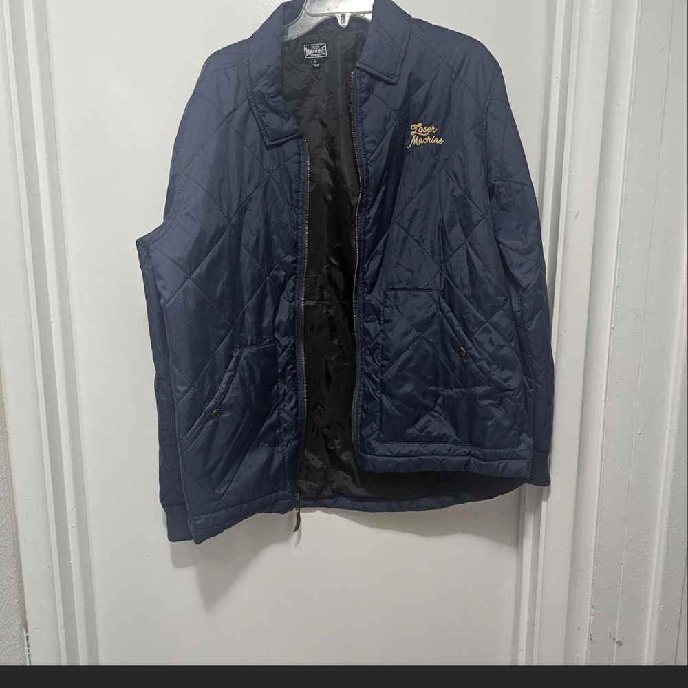 Loser Machine Men's Navy Quilted Jacket